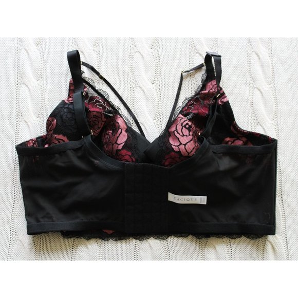 NWOT CACIQUE Lane Bryant Lace Lightly Lined French Balconette Bra, Size 44DDD - Picture 9 of 11